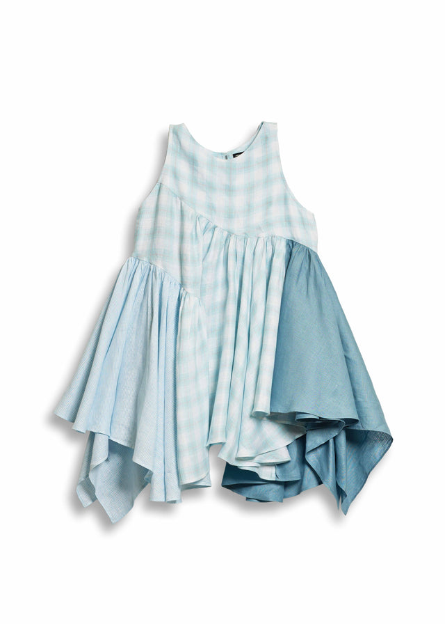 TWIRL DRESS IN BLUE