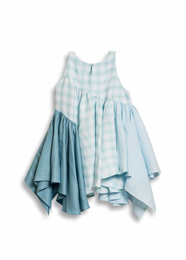 TWIRL DRESS IN BLUE