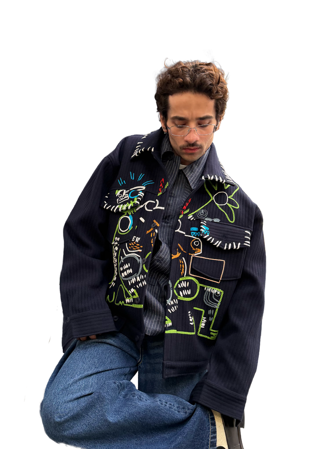 DANCING MAN SHACKET IN BLUE